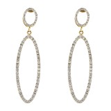 0.74 Cts. 14K Yellow Gold Diamond Drop Earrings